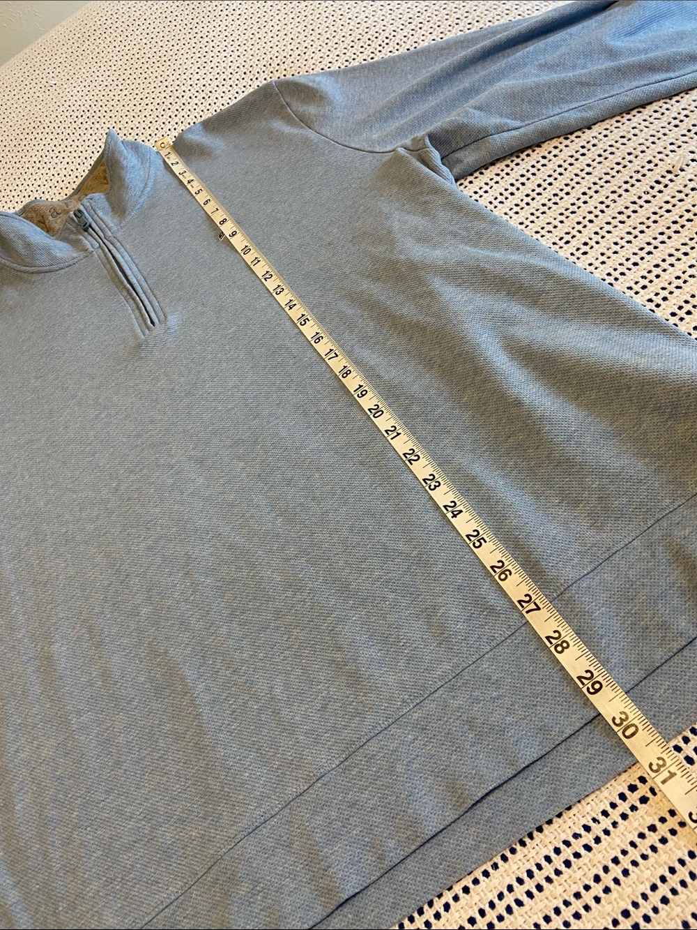 Vineyard Vines light blue Saltwater quarter-zip pullover Size 2XL nautical - Picture 11 of 12